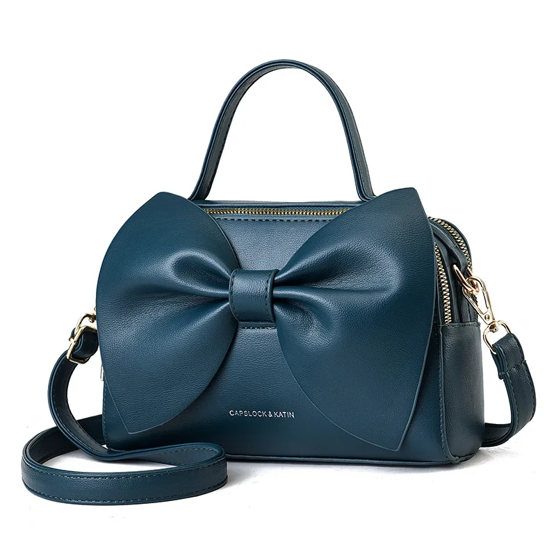 

Hot Selling Temperament Women's Bag 2022 Summer New Fashion Big Bow Handbag Simple Casual Shoulder Messenger Bag Women