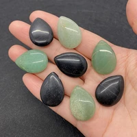 natural stone fashion mens and womens drop shape ring face 18x25mm black onyx green onyx for diy making ring accessories
