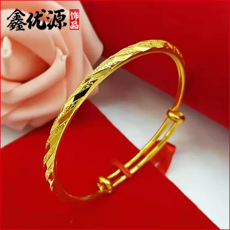 

Euro Copy 100% Real Gold 24k Adjustable Imitation Meteor Shower Round Belly Bracelet