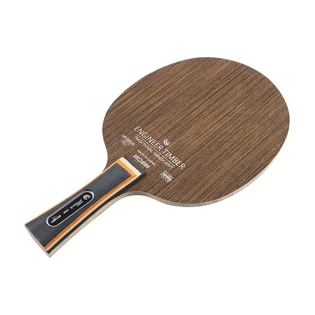 5 Ply Ping Pong Blade Paddle High Quality New Ebony Dalbergia Table Tennis Racket Bottom Plate Long Handle For Quick Attack Play