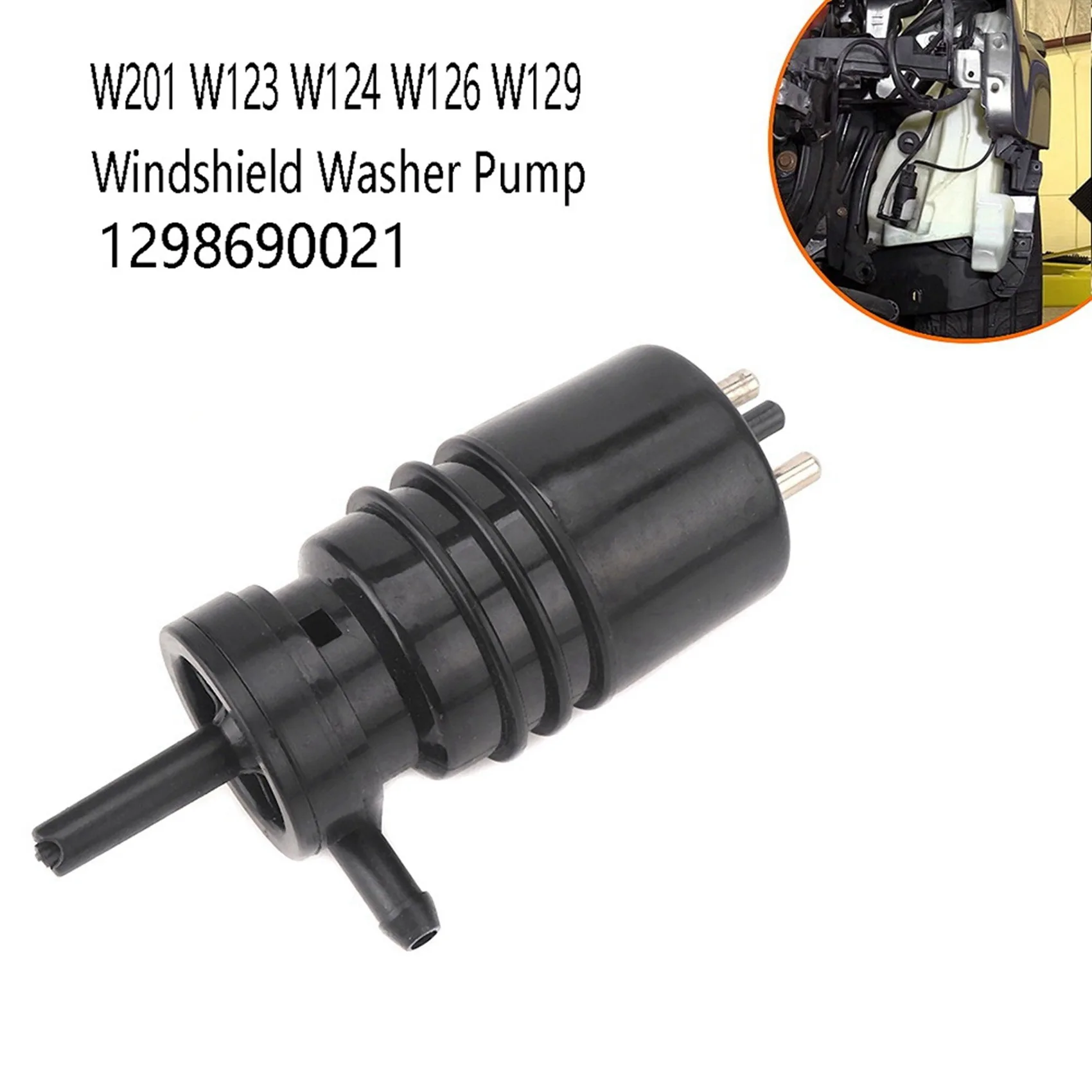 2 шт. помпа для мойки окон автомобилей Mercedes W201 W123 W124 W126 W129 1298690021