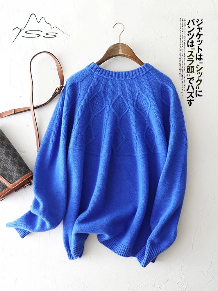 Кашемировый свитер женский с круглым вырезом 00 чистый кашемир осенне-зимний