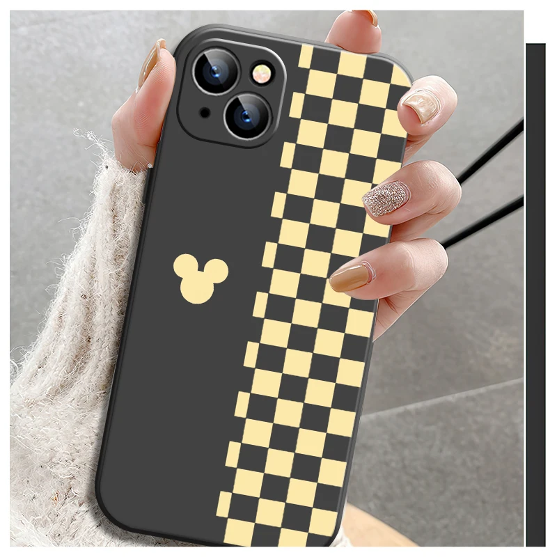 

Bandai Luxury Mickey Comic Phone Case For iPhone 13 12 11 6 6S 7 8 Plus X XR 11 Pro XS Max Mini SE Soft Black Coque