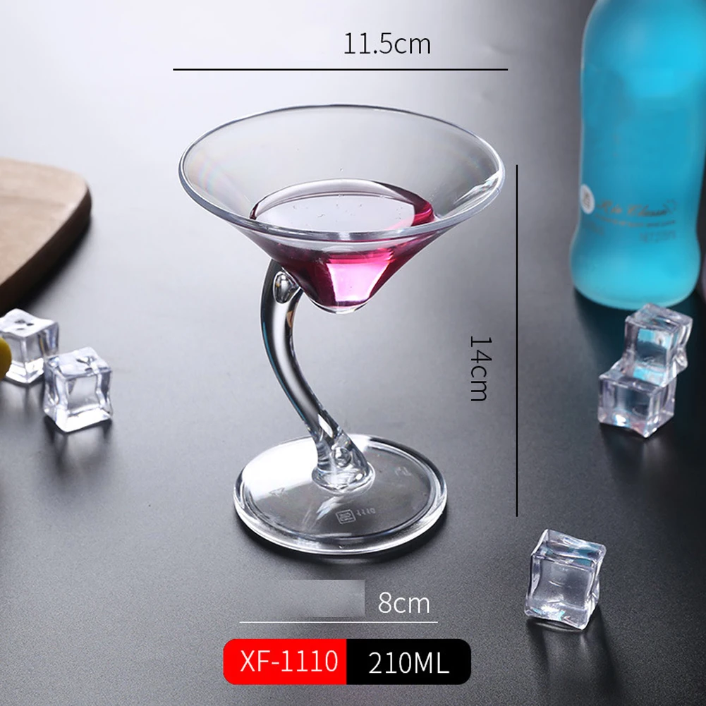 

1PCS Cocktail Glass Wine Glass Margarita Glasses Champagne Glass Martini Glass Acrylic Cocktail Glass Stemware