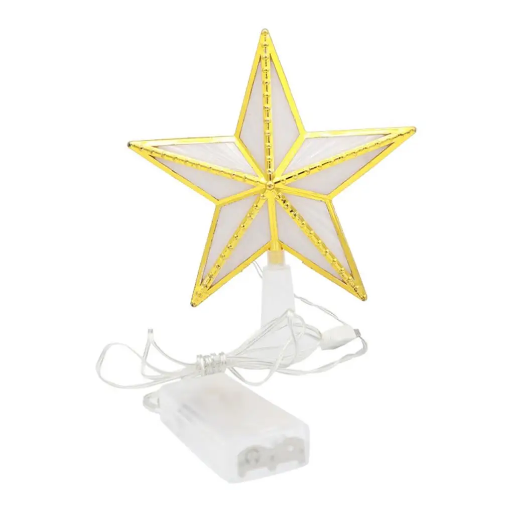 

Christmas Tree LED Light Wear-resistant Lightweight Xmas Tree-top Lamp Energy-saving Battery Operated Decorative Lamp
