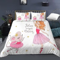 cartoon bedding set for baby kids children crib danceing girl duvet cover set pillowcase edredones ni%c3%b1os princess quilt cover