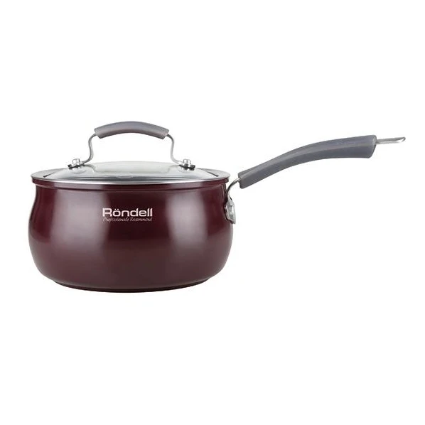 Ковш с крышкой Rondell RDA-564 (Объем 2.3 л диаметр 18 см подходит для всех видов плит