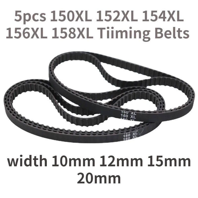 

5pcs/lot 150XL 152XL 154XL 156XL 158XL Timing Belts 154XL- 10mm 15mm 5.08 Pitch XL 72T Transmission Belts 10mm/20/15/12mm width
