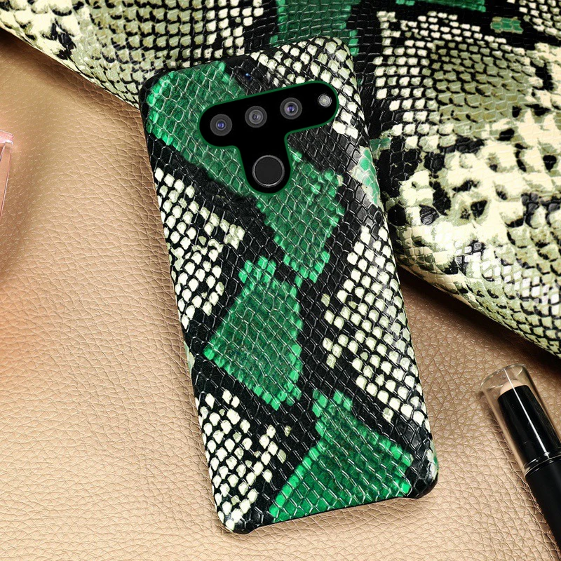 

Leather python pattern phone Cases For LG G3 G4 G5 G6 G7 G8Thinq G7 Fit Stylo 7 6 5 V60 ThinQ v50s v40 v30 v20 Back cover case