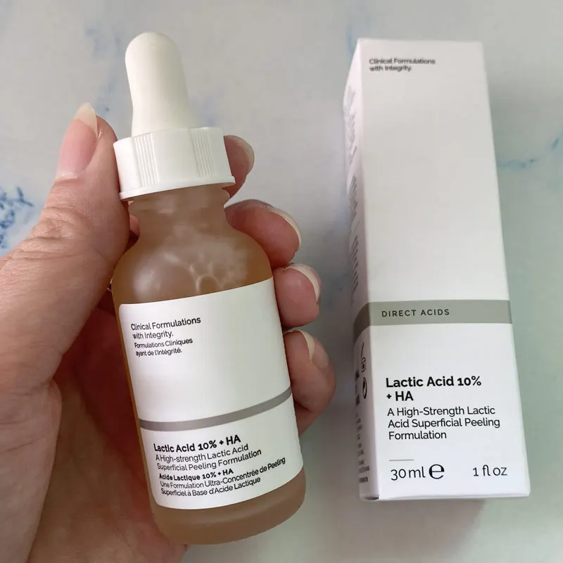 

Lactic Acid 10% + HA A High-Strength Lactic Acid Superficial Peeling Formulation Exfoliating Acne Face Serum 30ml