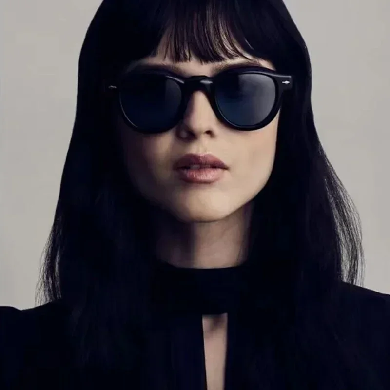 JMM Balzac новые круглые ацетатные солнцезащитные очки для мужчин и женщин высокое