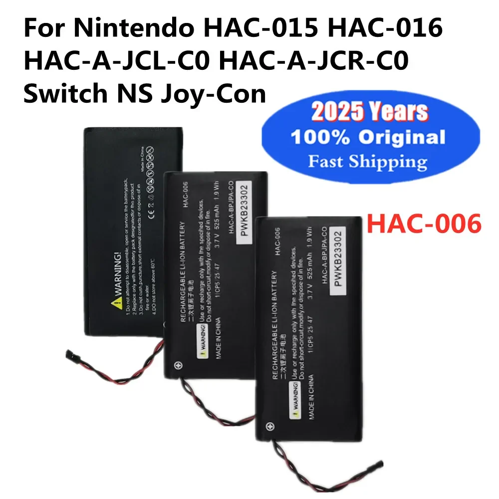 Оригинальный аккумулятор HAC 006 HAC-006 для Nintendo Switch NS Joy-Con HAC-015 HAC-016 HAC-A-JCL-C0 Контроллер