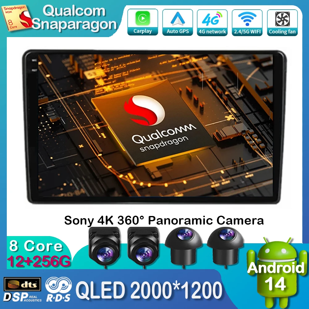 Автомобильный радиоприемник на Android 14 для Peugeot 308 T9 308S 2013-2017 мультимедийный стерео