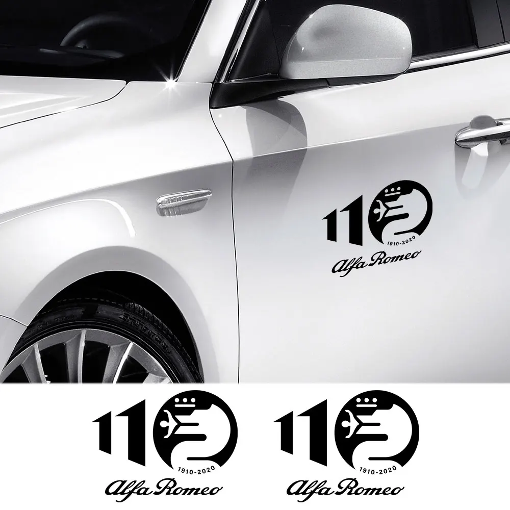 

Виниловая наклейка для Alfa Romeo 159 147 Giulietta Stelvio 4C MITO 156 Giulia Sportiva, аксессуары, 2 шт., автомобильная наклейка на годовщину