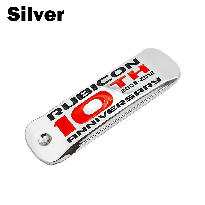 

OTOKIT 3D металлический Rubicon 10th Anniversary эмблема значок на крыло автомобиля боковая наклейка на кузов для JEEP Wrangler Liberty Grand Cherokee
