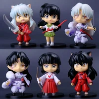 10cm q version anime inuyasha figure 1514 1300 change face sesshomaru pvc action figure model toys collectible model toy gift