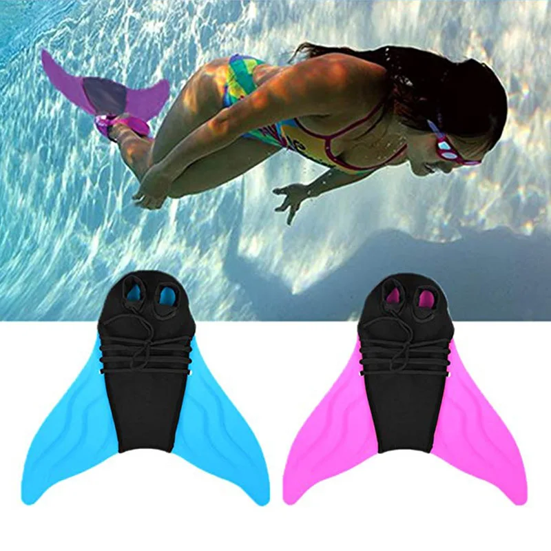 

Swimming Mermaid Tail Diving Foot Flippers Pool Training Submersible Snorkeling Kids Adult Children Water Sports Fins Equipment