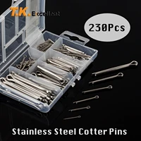 230 pcs gb91 stainless steel split pin assortment kit m1 m2 m2 5 m3 m4 m5 cotter pins set tractor pin for car