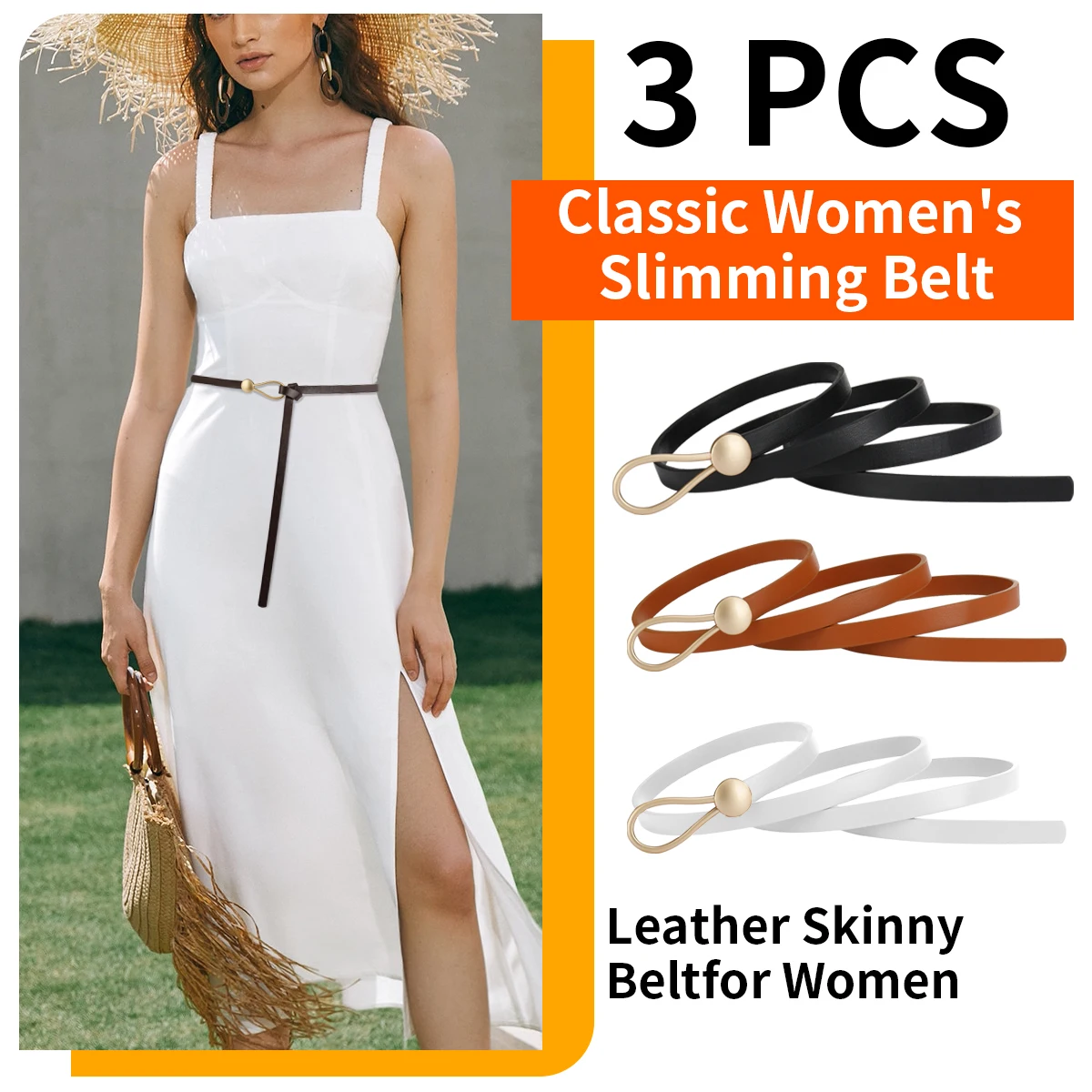 Женский Комплект С Тонким Поясом Для Декоративного Пальто - Стильный