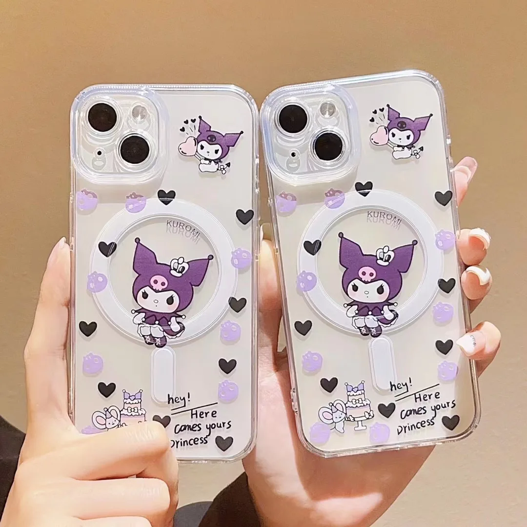 

Sanrio Kuromi cute cartoon For Magsafe Magnetic Phone Cases For iPhone 14 13 12 11 Pro Max Back Cover