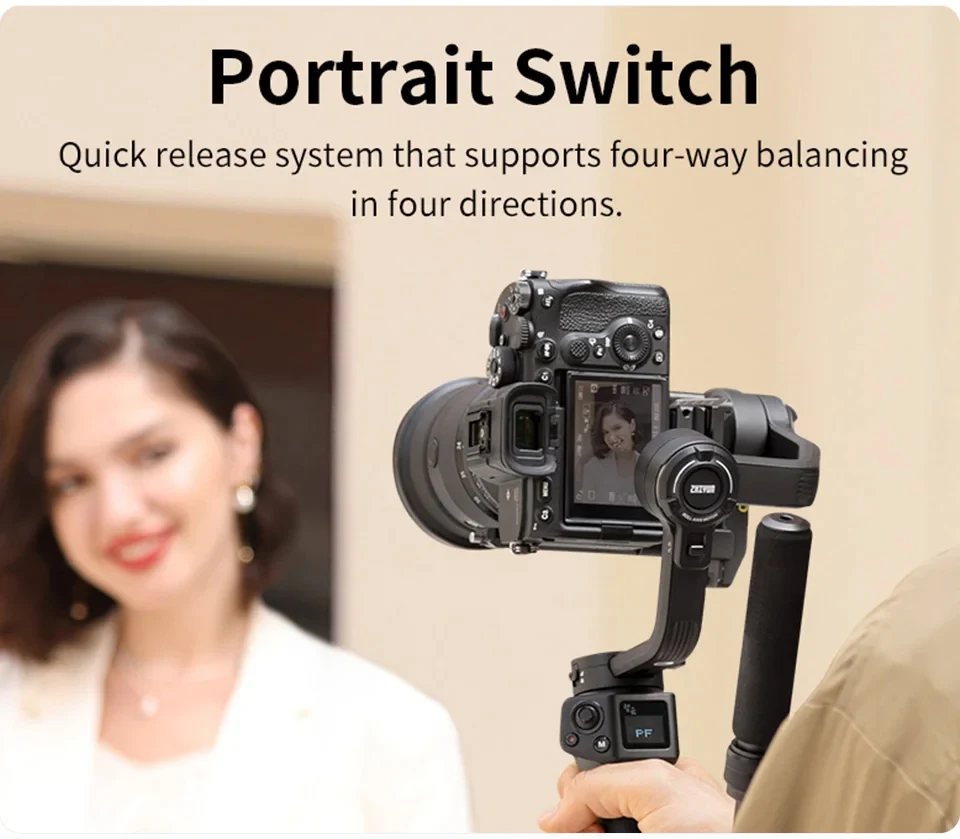 Фото ZHIYUN Weebill 3S карданная камера ручной 3-осевой стабилизатор для беззеркальных зеркальных камер Sony Canon Panasonic Nikon №4