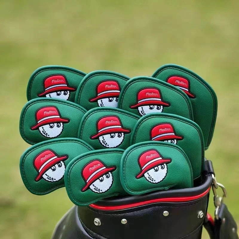 

Fisherman hat 10pcs/set Golf Club Head Cover PU Leather Golf Iron Club Cover 말본 골프 아이언커버 클럽 헤드커버 10개 세트 가죽 소재