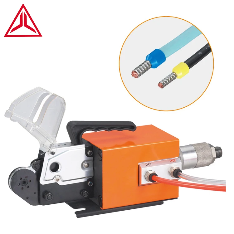 

6 square terminal pneumatic crimping machine Round tube terminal pressing hexagon pneumatic cable lug crimping tool