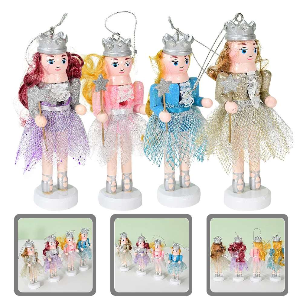 

4 шт., деревянные подвески для девочек