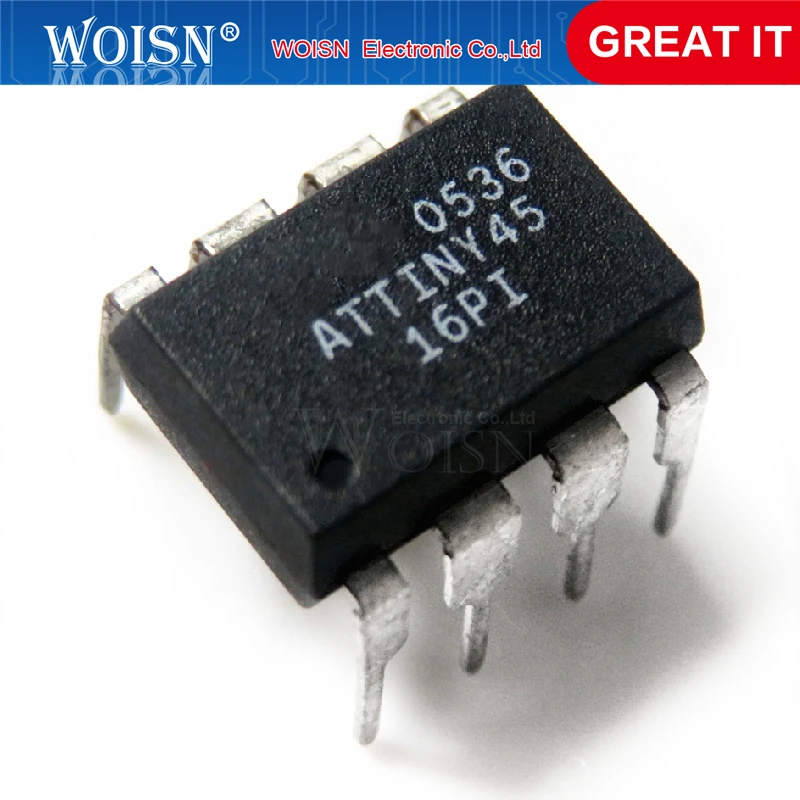 1 шт./лот ATTINY45-20PU ATTINY45-16PI ATTINY45 DIP-8 в наличии | Электронные компоненты и