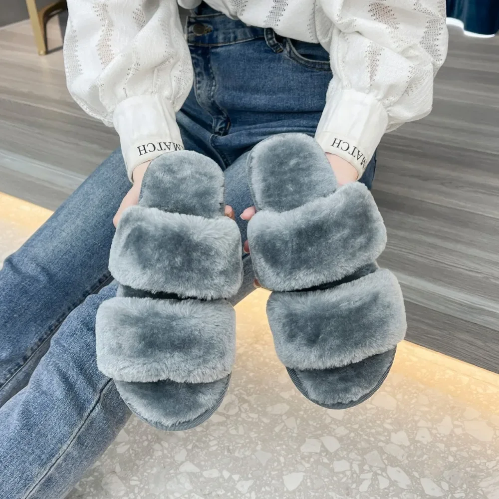 Тапочки женские зимние плюшевые модные мягкие сланцы для дома с леопардовым