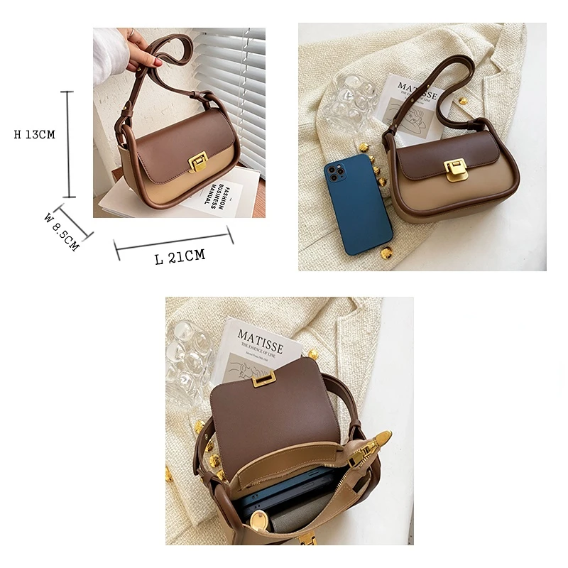 Fashion Women Crossbody Bag 2023 Trend Woman Bag Luxury Designer Handbag Adjustable Shoulder Bag PU Leather Female Messenger Bag
