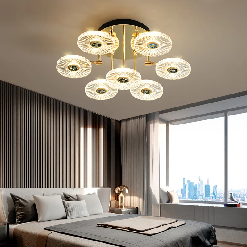 Медная молекулярная светодиодная люстра освещение домашний декор гостиная