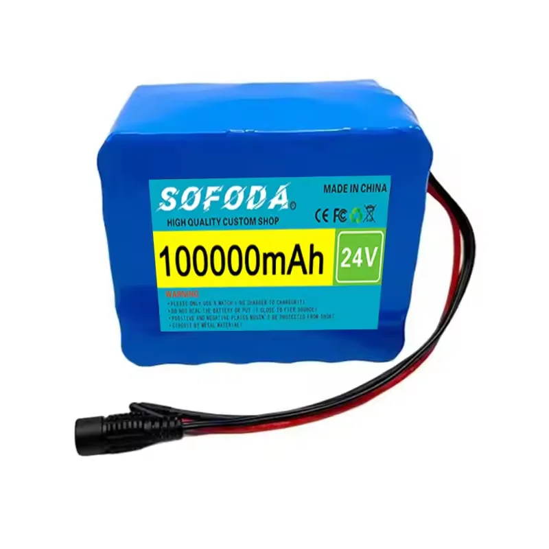 Фото Литиевая аккумуляторная батарея 6s5p 18650, 24В 100000мАч с защитной пластиной BMS, литий-ионный аккумулятор и зарядное устройство 25.2В 2А. №3