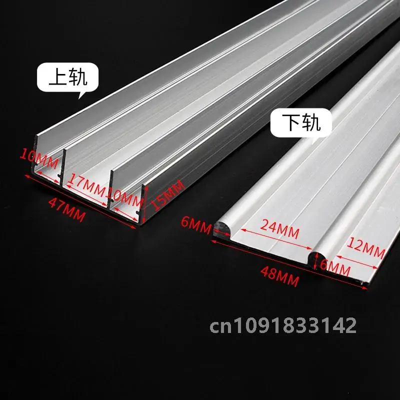 50/60/70 см без канавок алюминиевый сплав шкаф движущаяся дверная дорожка