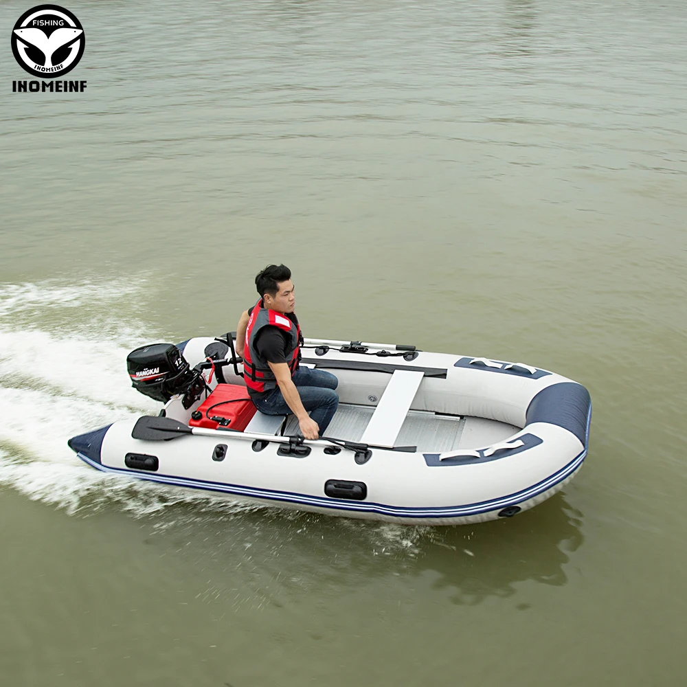 

5-6 Person Assault Boats With Aluminum Floor 3.8m PVC Anti-collision Fishing Inflatable Rowing Boat Speed Raft Accessories