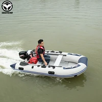 5-6 Person Assault Boats With Aluminum Floor 3.8m PVC  Anti-collision Fishing Inflatable Rowing Boat Speed Raft Accessories