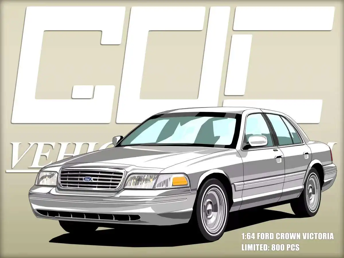 

*Pre-order* GOC 1:64 Crown Victoria 2nd generation civilian version Metallic Silver limited 800 Model Car