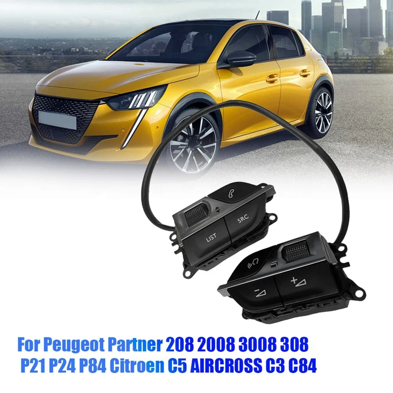 

Переключатель рулевого колеса автомобиля 9812313777 98255044ZD для Peugeot 208 2008 308 3008 Citroen C5 C3 C84