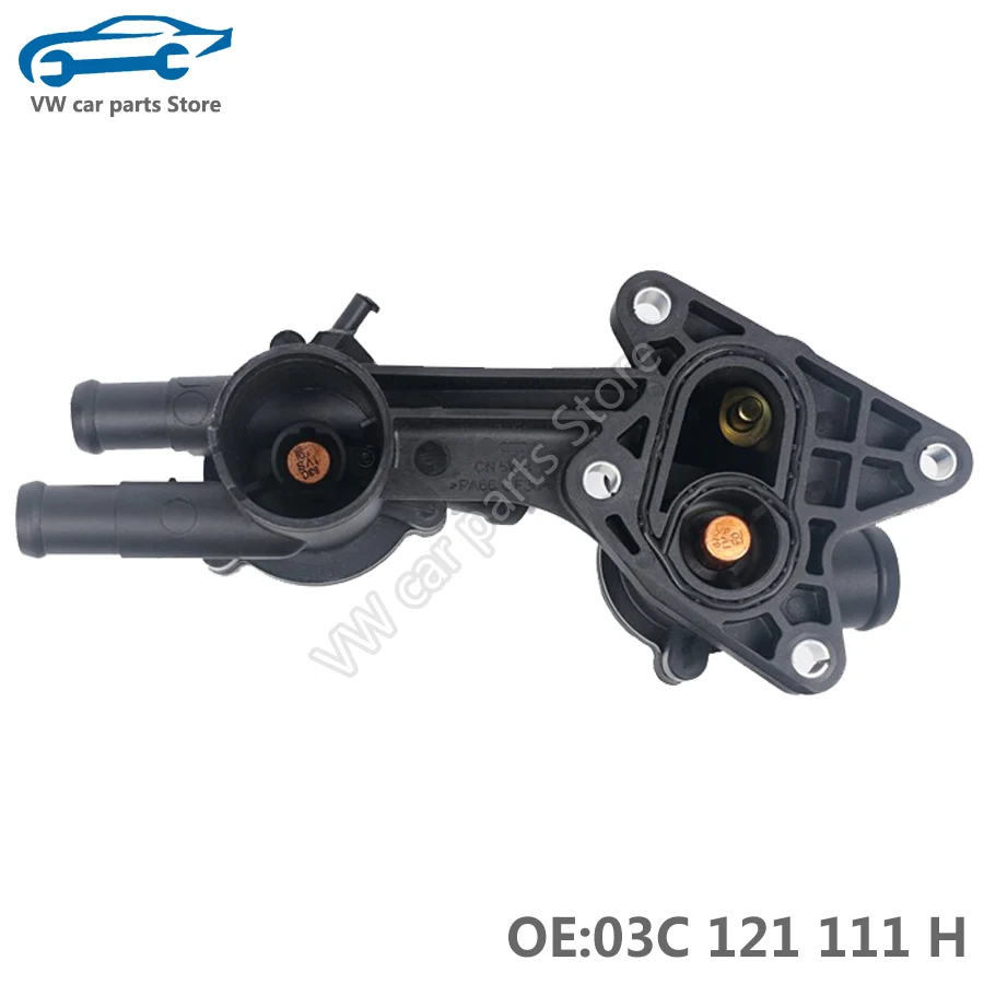 

03C121111H термостат охлаждающий Корпус в сборе для двигателя EA111 1,4 T POLO Golf Tiguan Passat B7 CC EOS Jetta Fabia 03C 121 111 B