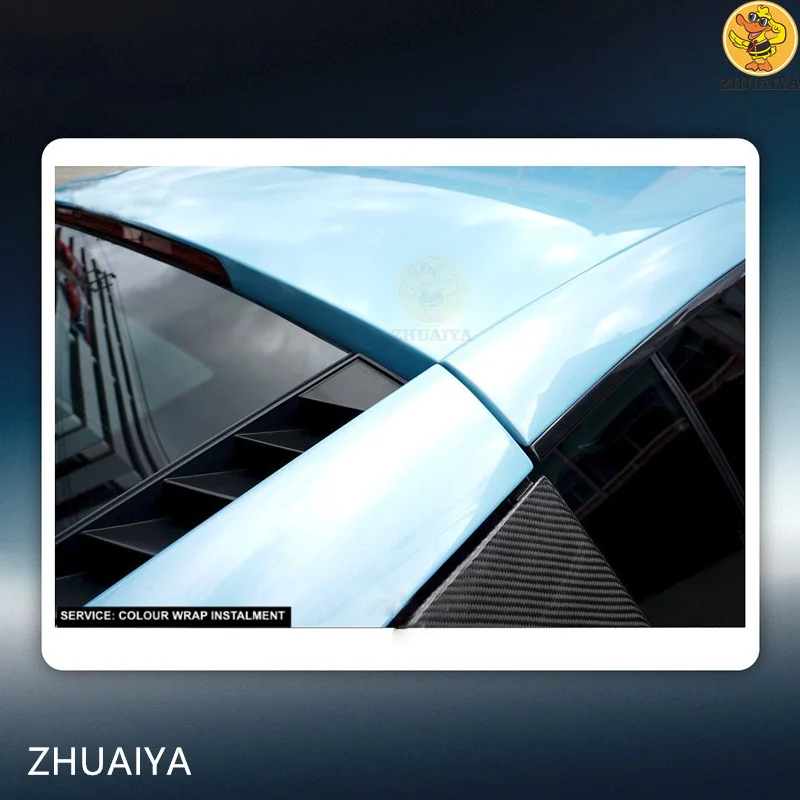 Супер Глянцевая металлическая синяя виниловая пленка ZHUAIYA для обмотки