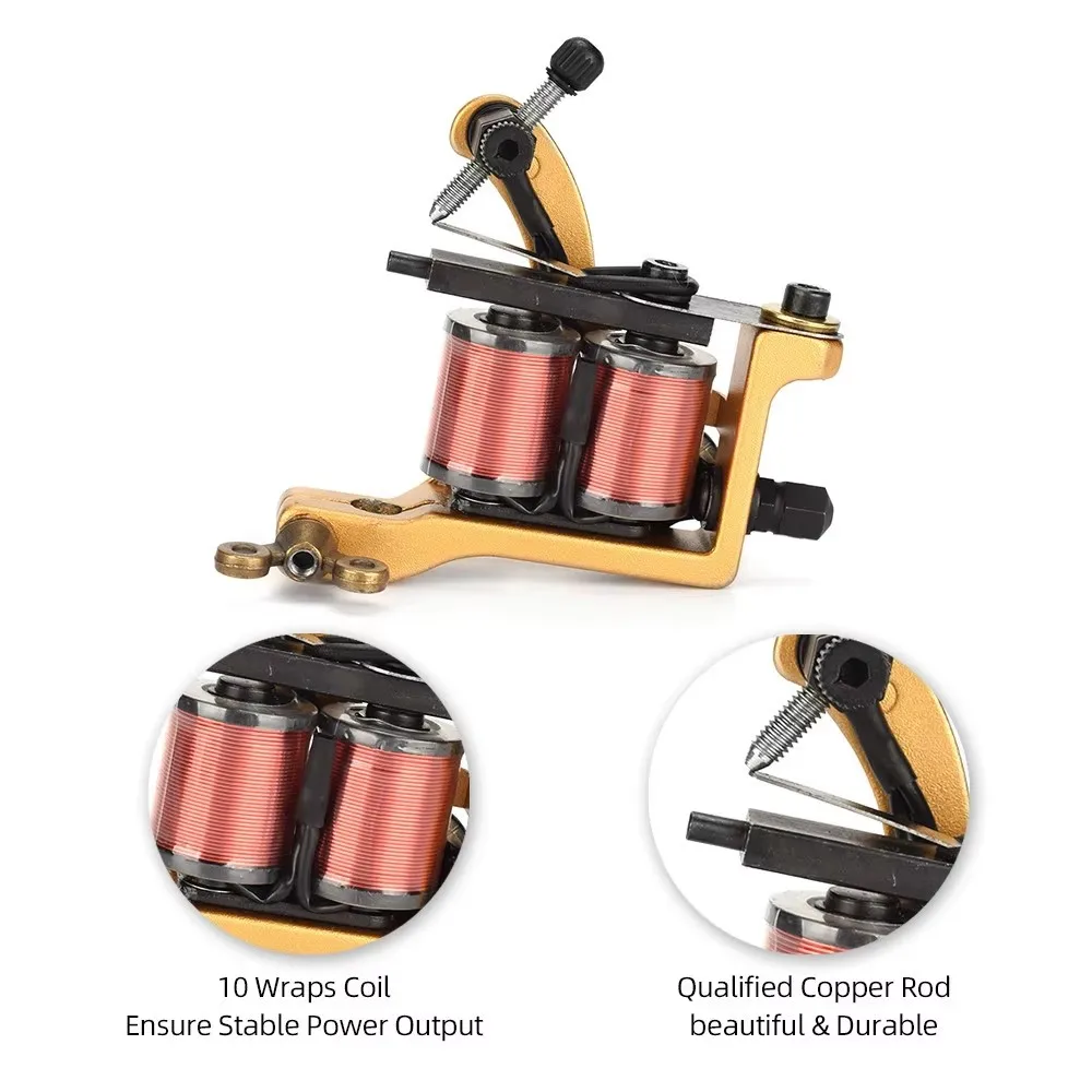 10-восторонний катушечный пистолет для татуировки профессиональный утюг катушки