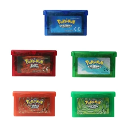 GBA Game Card Pokemon FireRed Emerald LeafGreen Ruby Sapphire