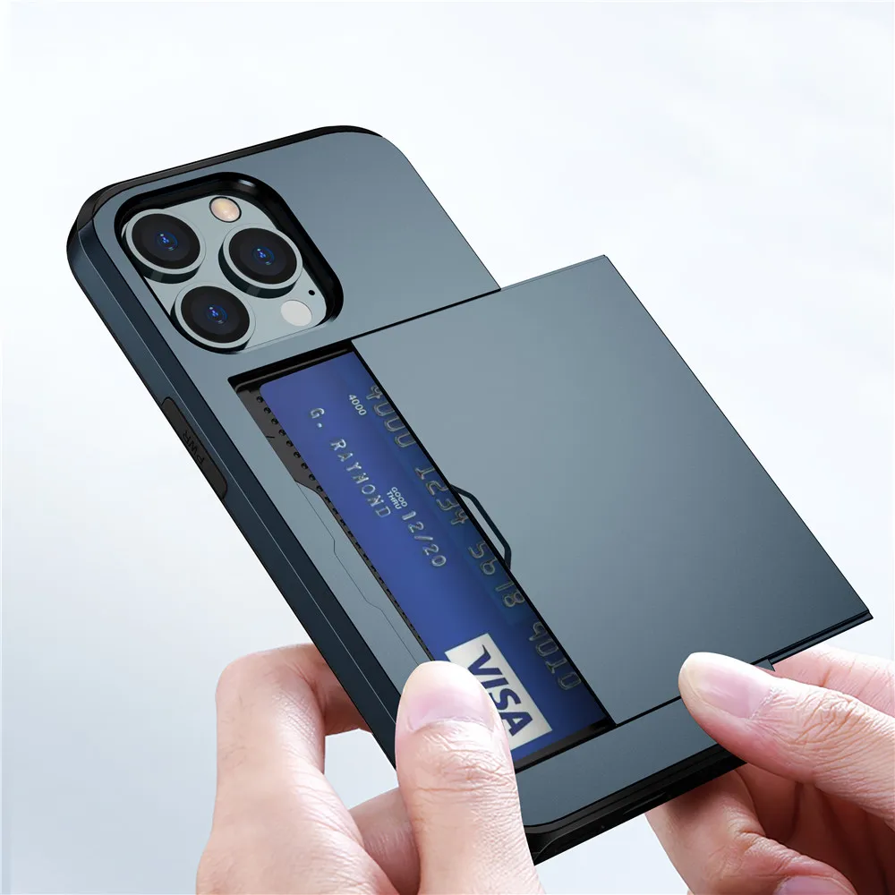 

Armor Case For iPhone 14 Pro Max Case For iPhone 14 Pro Max Sliding Door Pocket Card Slot Cover For iPhone 14 13 12 11 Pro Max