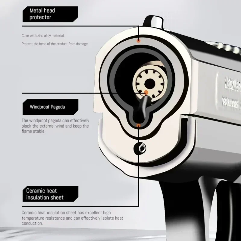 2025 металлическая ветрозащитная подвесная зажигалка уличная портативная с синим