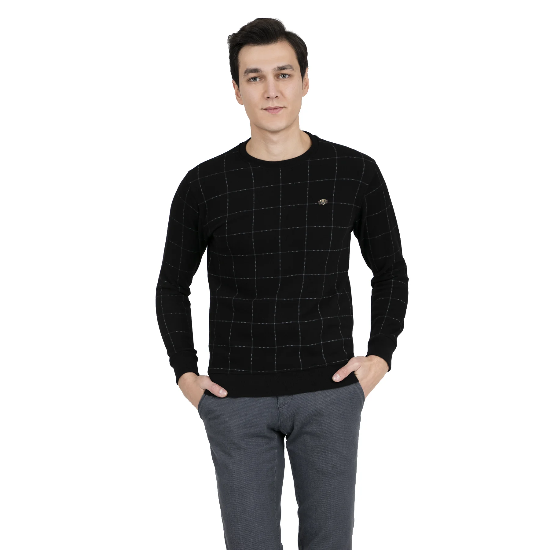 Повседневные толстовки BURATTI с круглым вырезом и длинными рукавами Модный