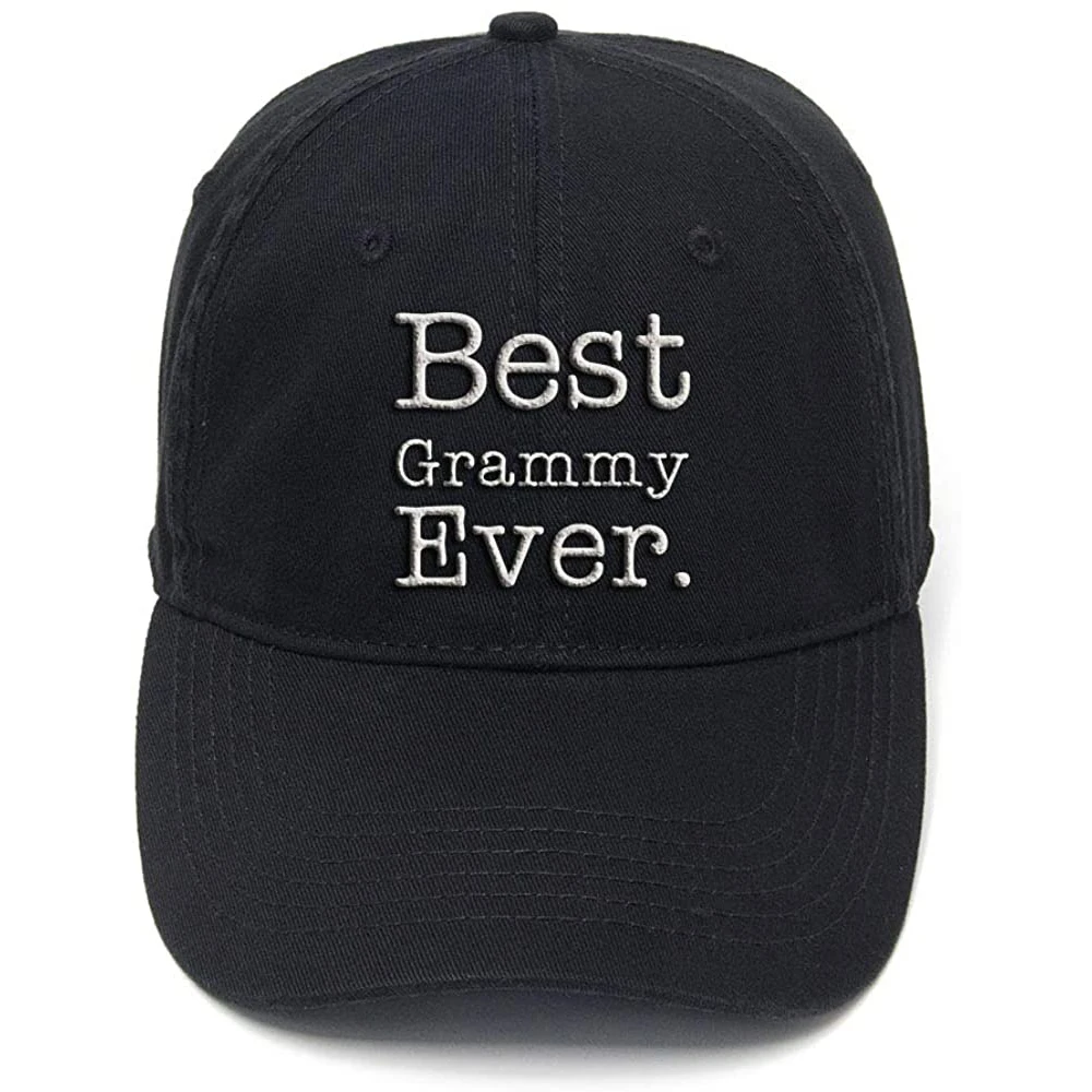 

Lyprerazy Best Grammy Ever Washed Cotton Adjustable Men Women Unisex Hip Hop Cool Flock Printing Baseball Cap
