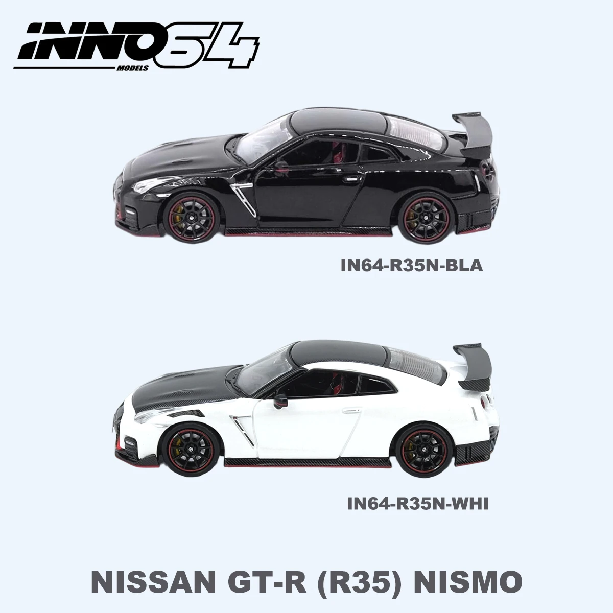 Фото INNO64 1:64 Nissan GT-R R35 NISMO 2, 2 варианта, полностью карбоновые, черные/белые, с литой моделью автомобиля, стандартная версия, в наличии №2