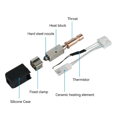 Thermistor Ceramic Heater For Anycubic Kobra S1 Upgrade Hotend 24V 48W Heating 200K Thermistor for Anycubic Kobra S1 Print Head