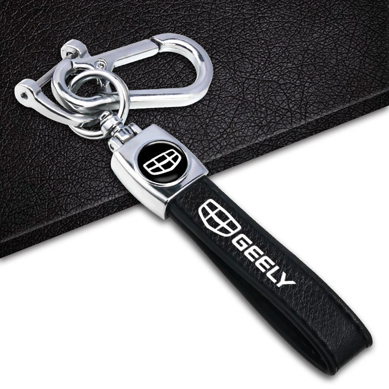 

Durable Buckle Leather Car Key Rings Holder for Geely Xingyue Binrui EC7 Emgrand Binyue Pro GS Yuanjing X6 Keychain Accessories