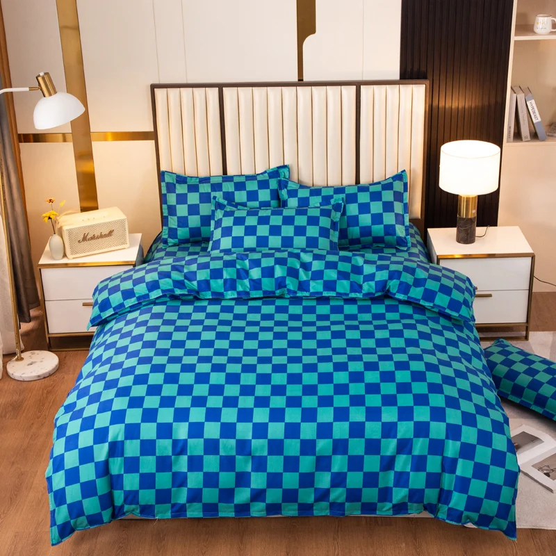 

Комплект постельного белья с геометрическим рисунком, двуспальное белье, пододеяльник в современном стиле, домашний текстиль